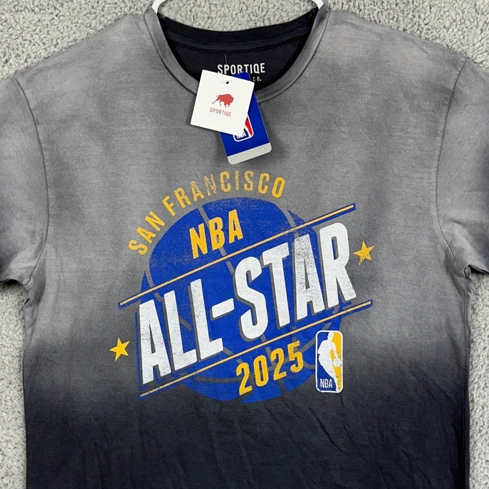 San Francisco NBA All Star T-Shirt Basketball Tee Mens Medium Gray Sportiqe NEW